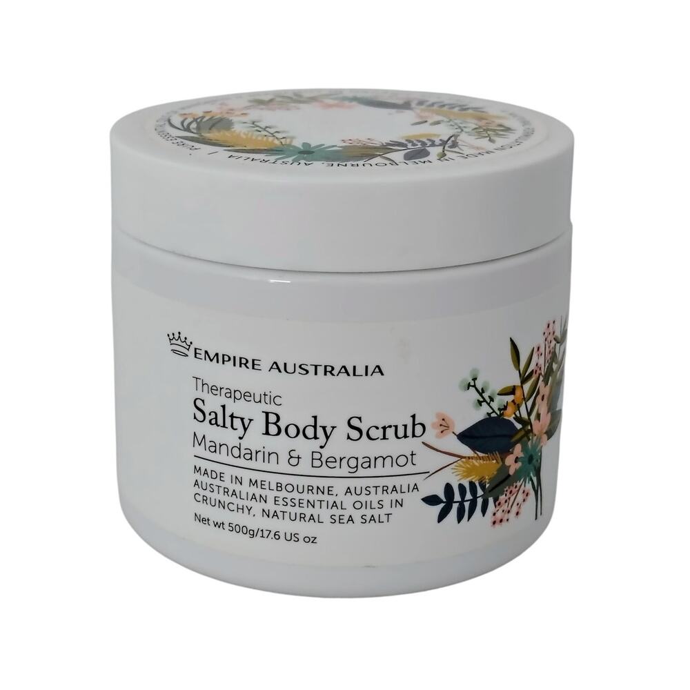 Empire Australia Salty Body Scrub Mandarin Bergamot Essential Oil 17.6 oz NEW